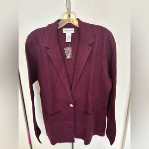 Burgundy Glitter Blazer by Drapers & Damons